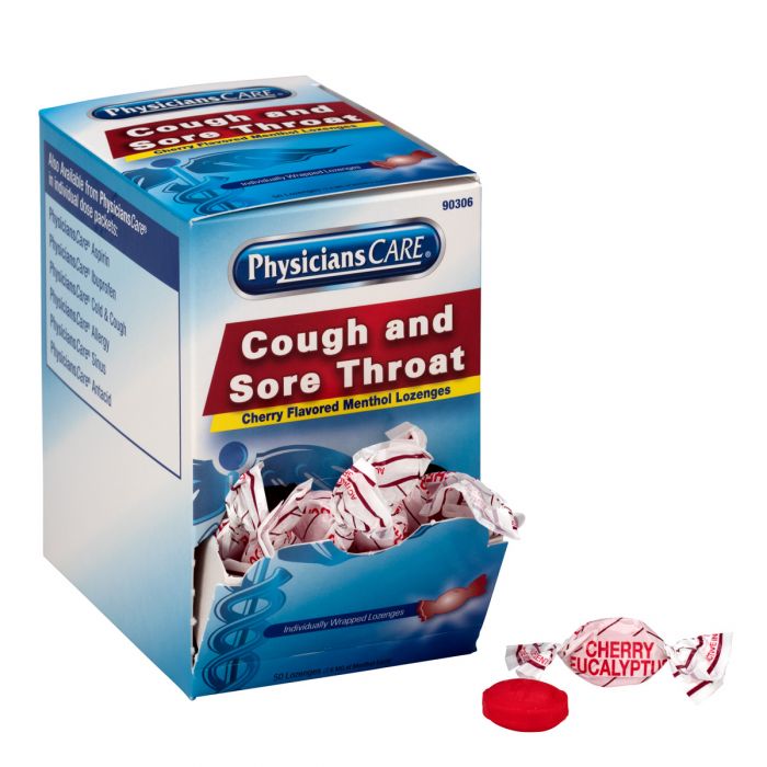 Cherry Cough & Throat Lozenges - First Aid Safety